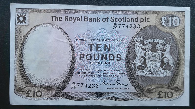 Royal Bank of Scotland £10 - 1985