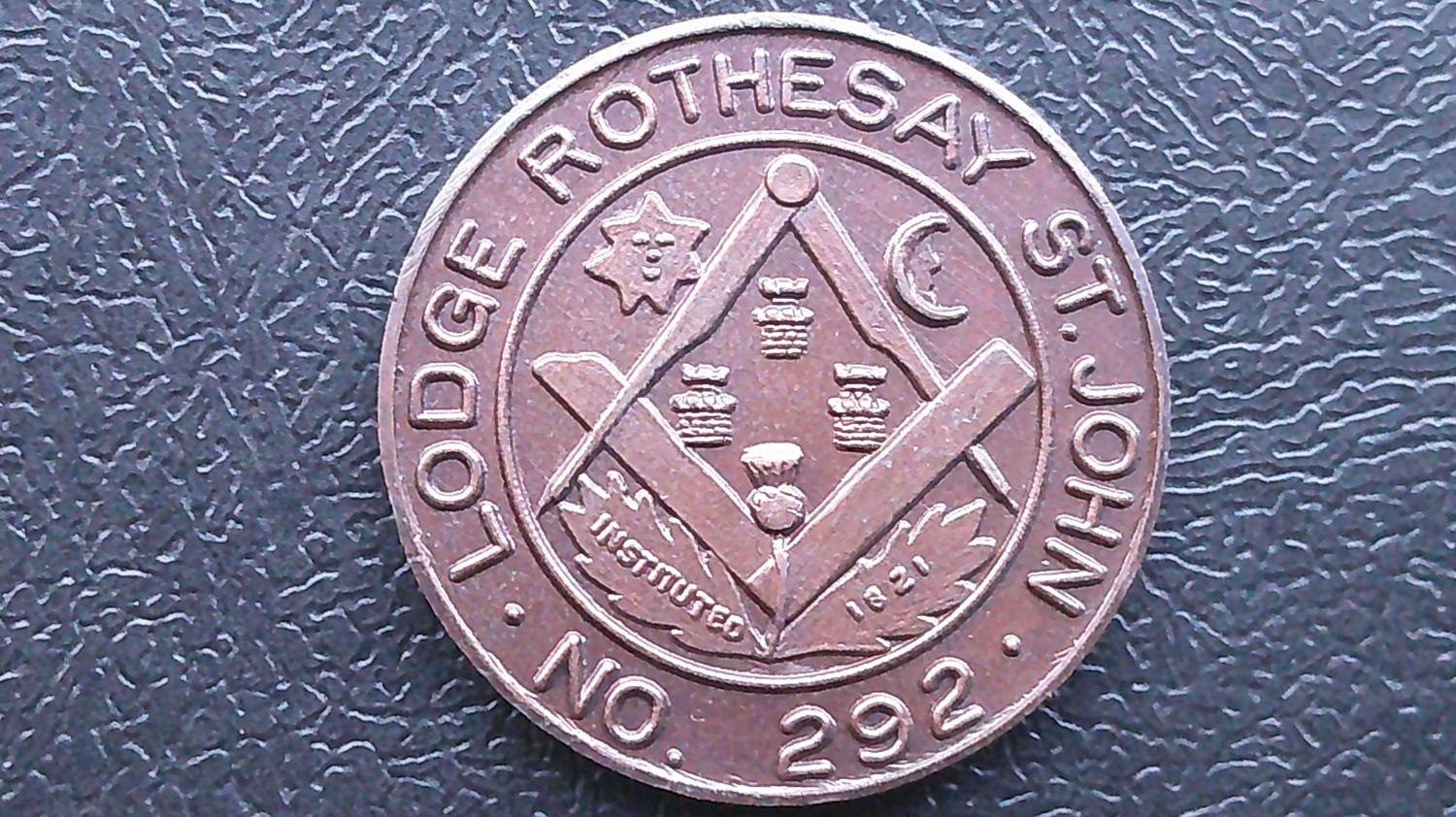 Masonic Penny Token Lodge Rothesay St John No 292 (Bute)