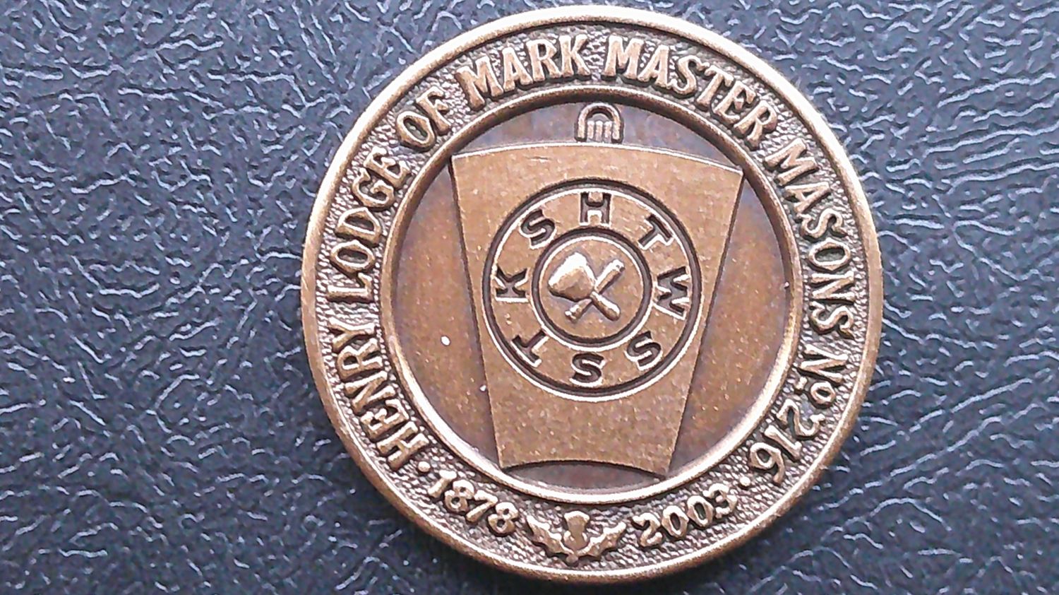 Masonic Penny Token Henry Lodge MMM no 216 2003 (Cleator Moor)