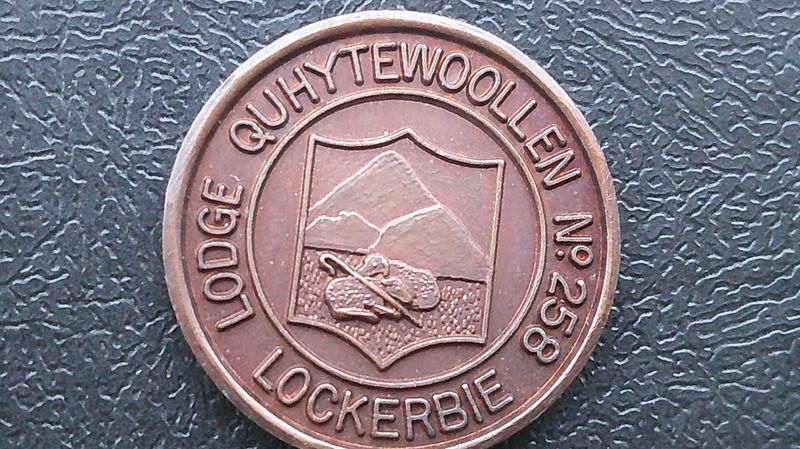Masonic Penny Token Lodge Quhytewoolen No 258 (Lockerbie)