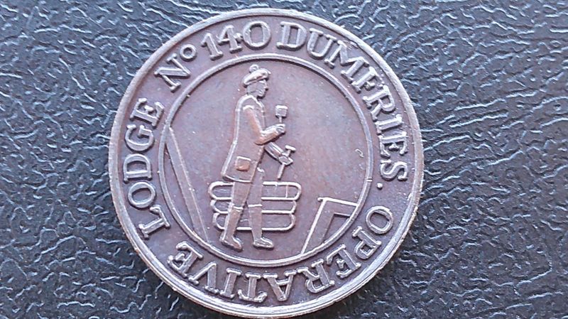 Masonic Penny Token Operative Lodge Dumfries No 140 (Dumfries)