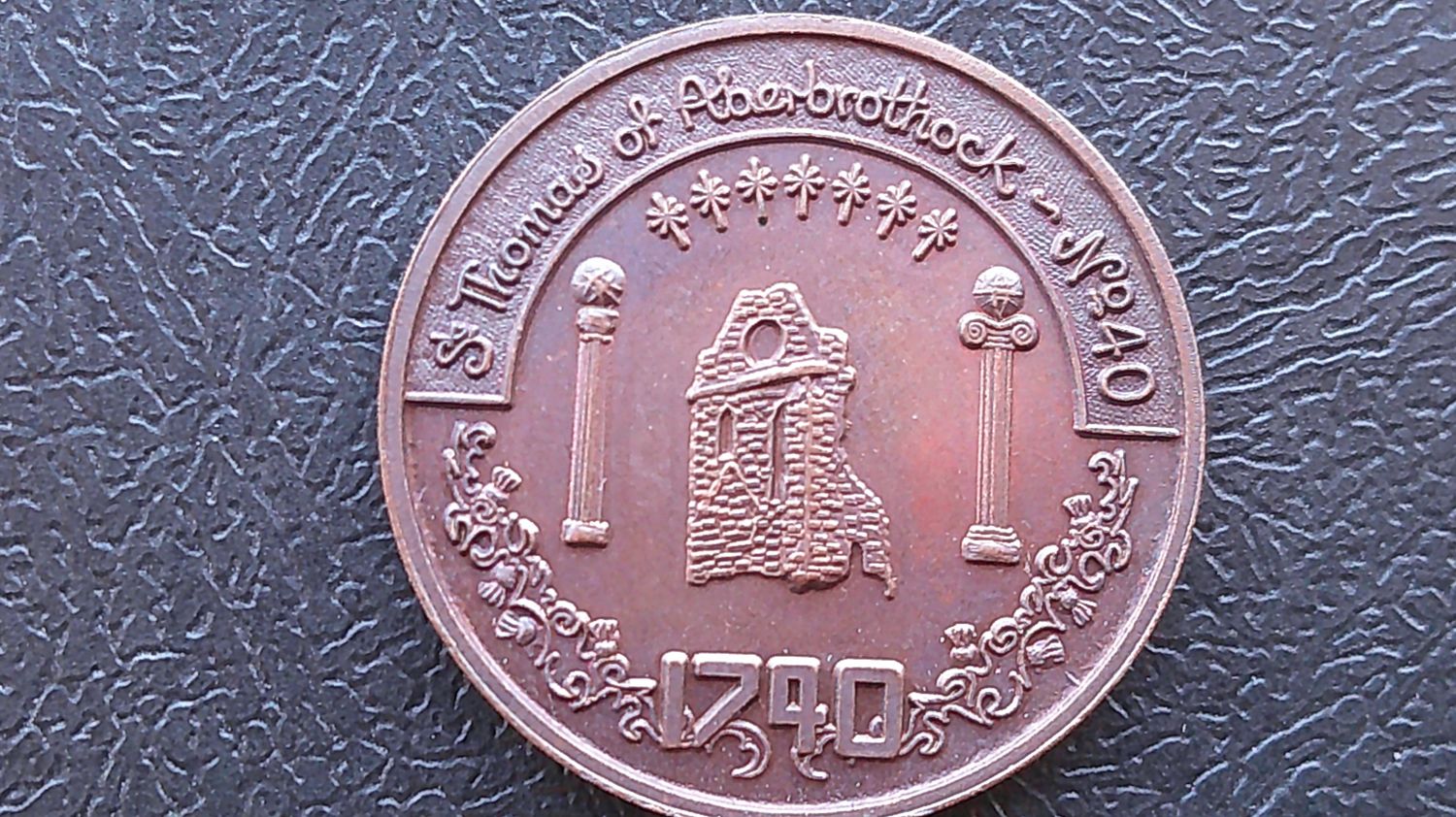 Masonic Penny Token Lodge St Thomas of Aberbrothock No 40 (Arbroath)