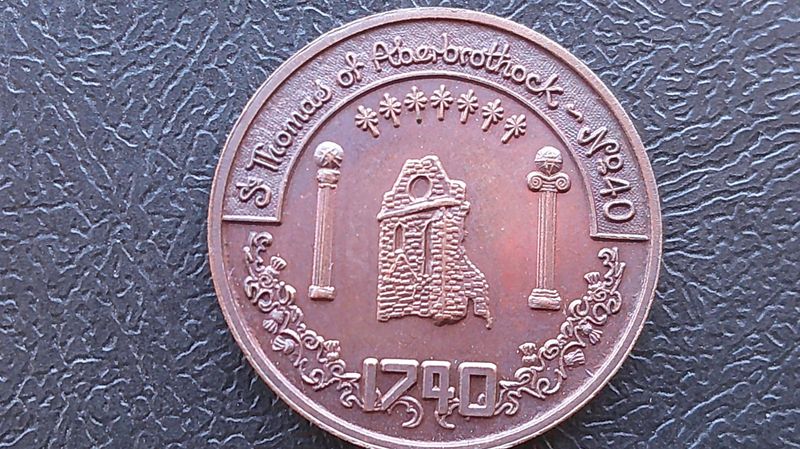 Masonic Penny Token Lodge St Thomas of Aberbrothock No 40 (Arbroath)