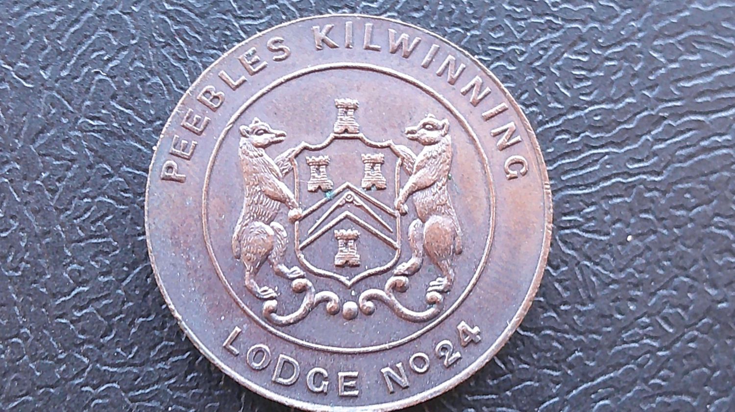 Masonic Penny Token Lodge Peebles Kilwinning No 24 (Peebles)