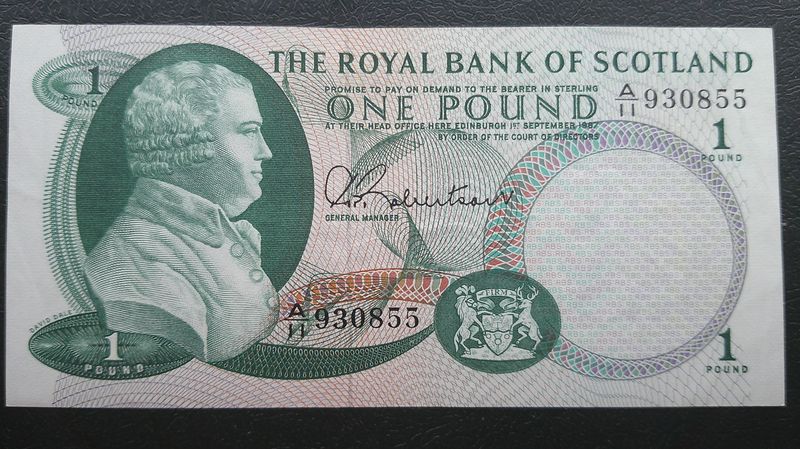 Royal Bank of Scotland £1 - 1967 (David Dale) Scarce