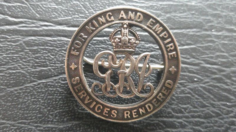 For King and Empire Services Rendered (Wound Badge)