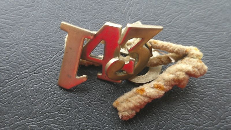 Palestine Police Collar Numbers in English and Arabic