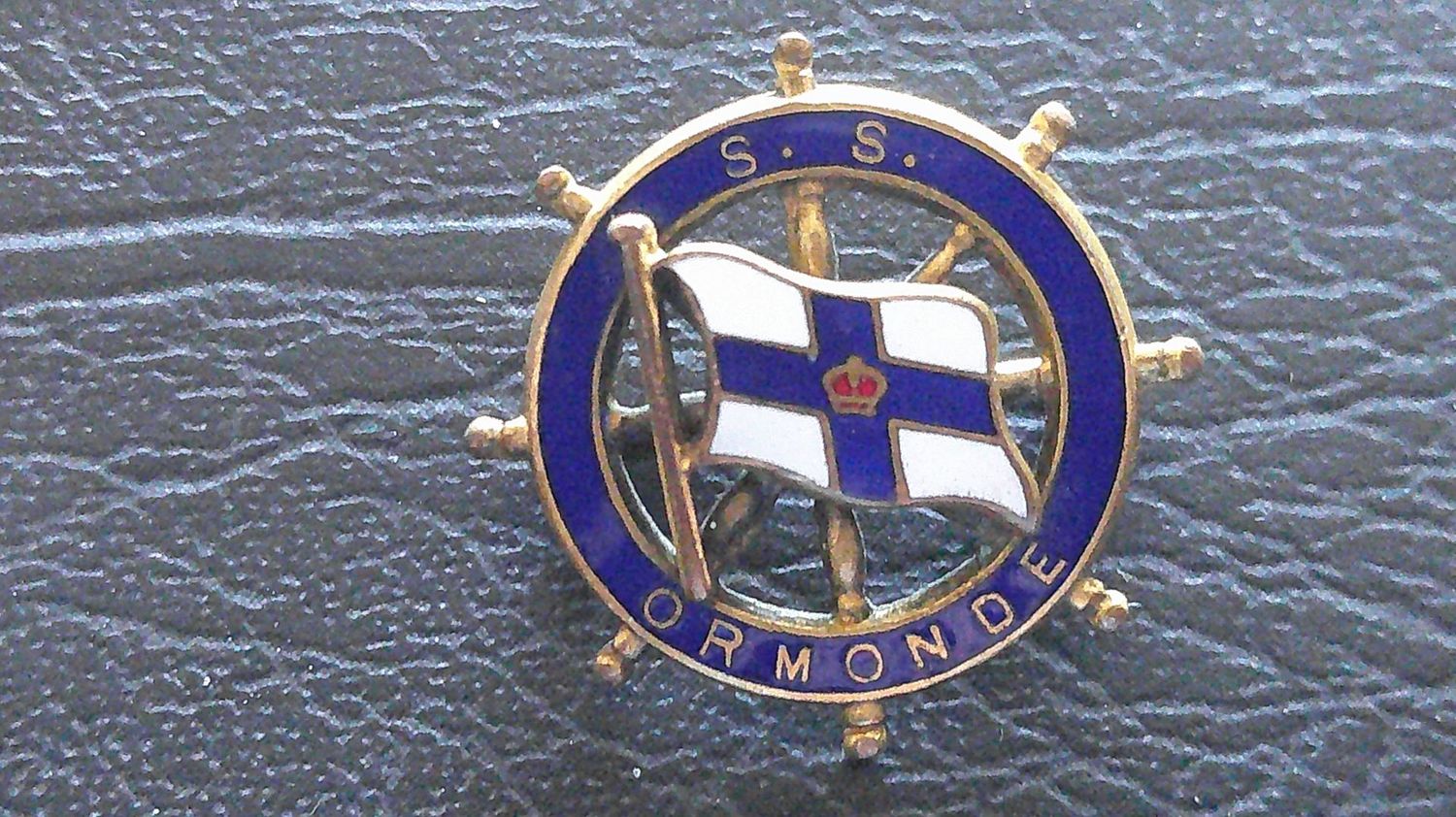 SS Ormonde Ships Wheel Badge