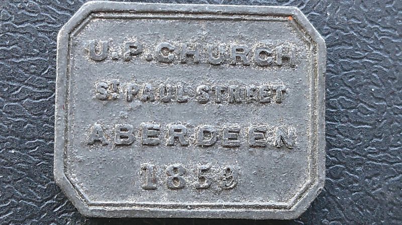 Communion Token Aberdeen UP Church - 1859