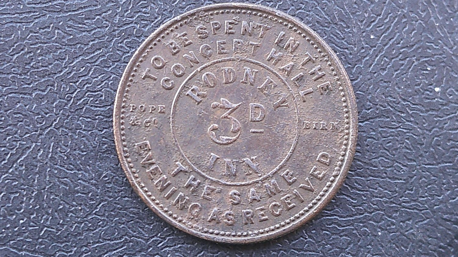 Rodney Inn Threepence Token Coleshill Street Birmingham