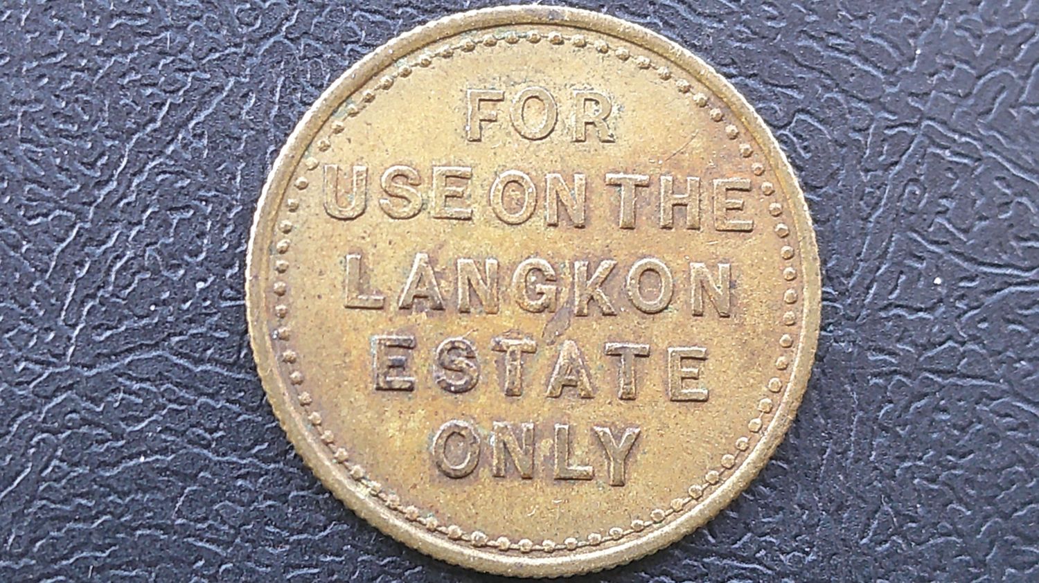 Borneo 20 Cents - 1912  (Langkon Estate)  VERY RARE