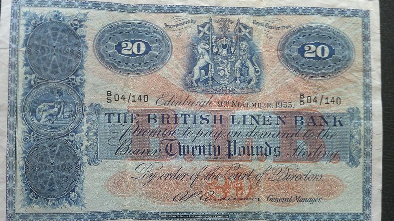 British Linen Bank £20 - 1955