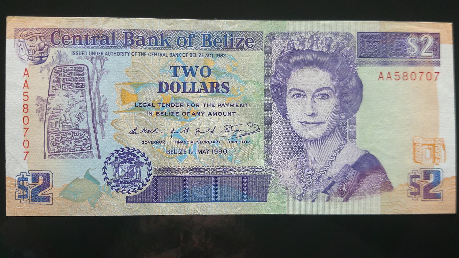 Belize 2 Dollars - 1990