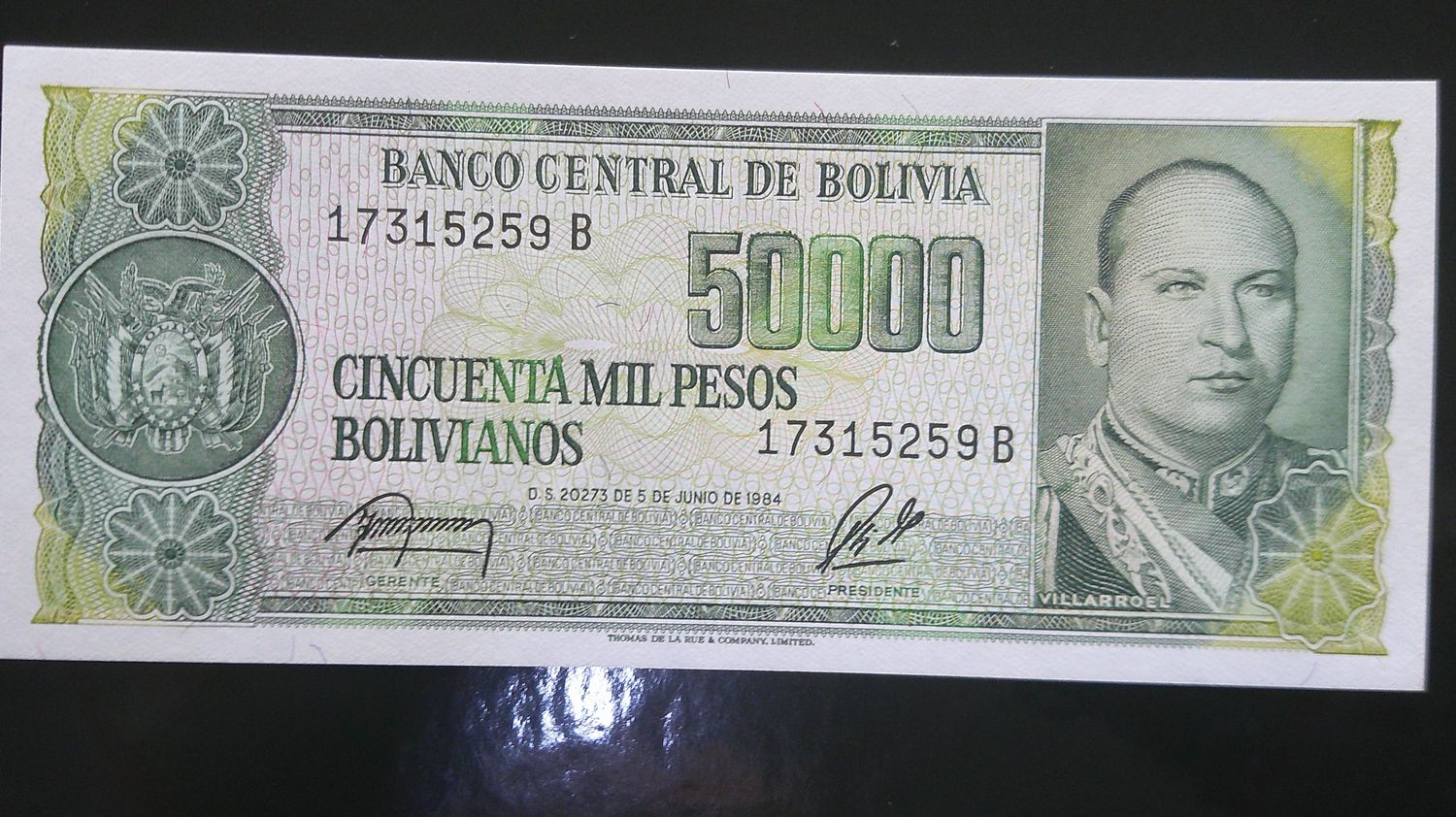 Bolivia 50000 Bolivianos - 1984
