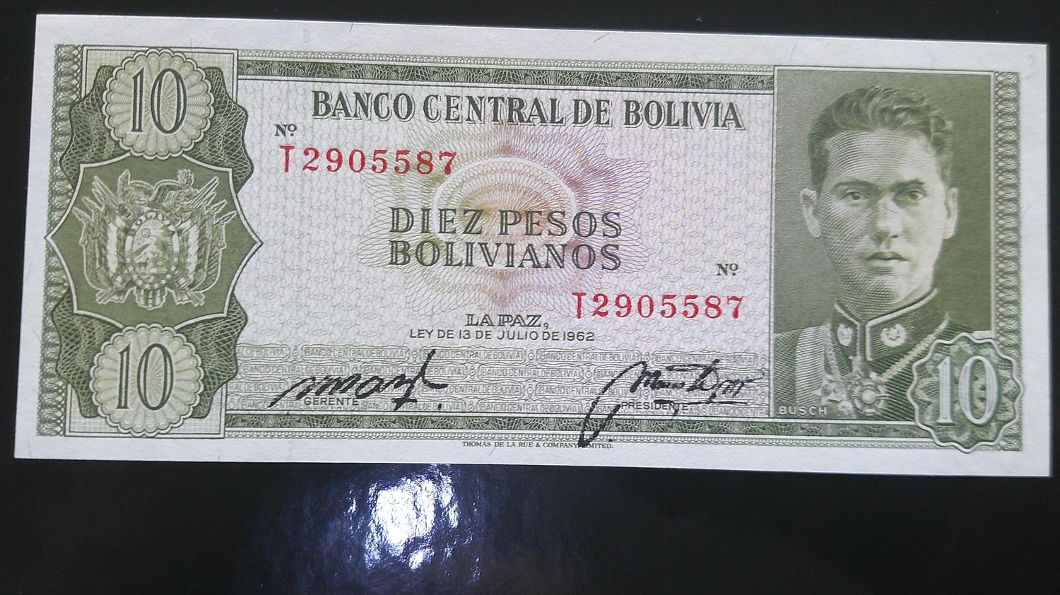 Bolivia 10 Bolivianos - 1962