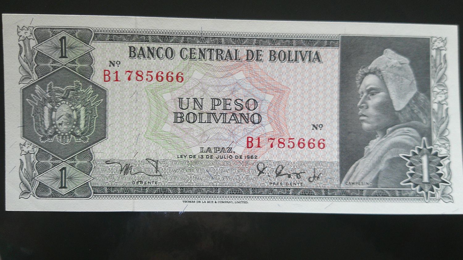 Bolivia 1 Boliviano - 1962