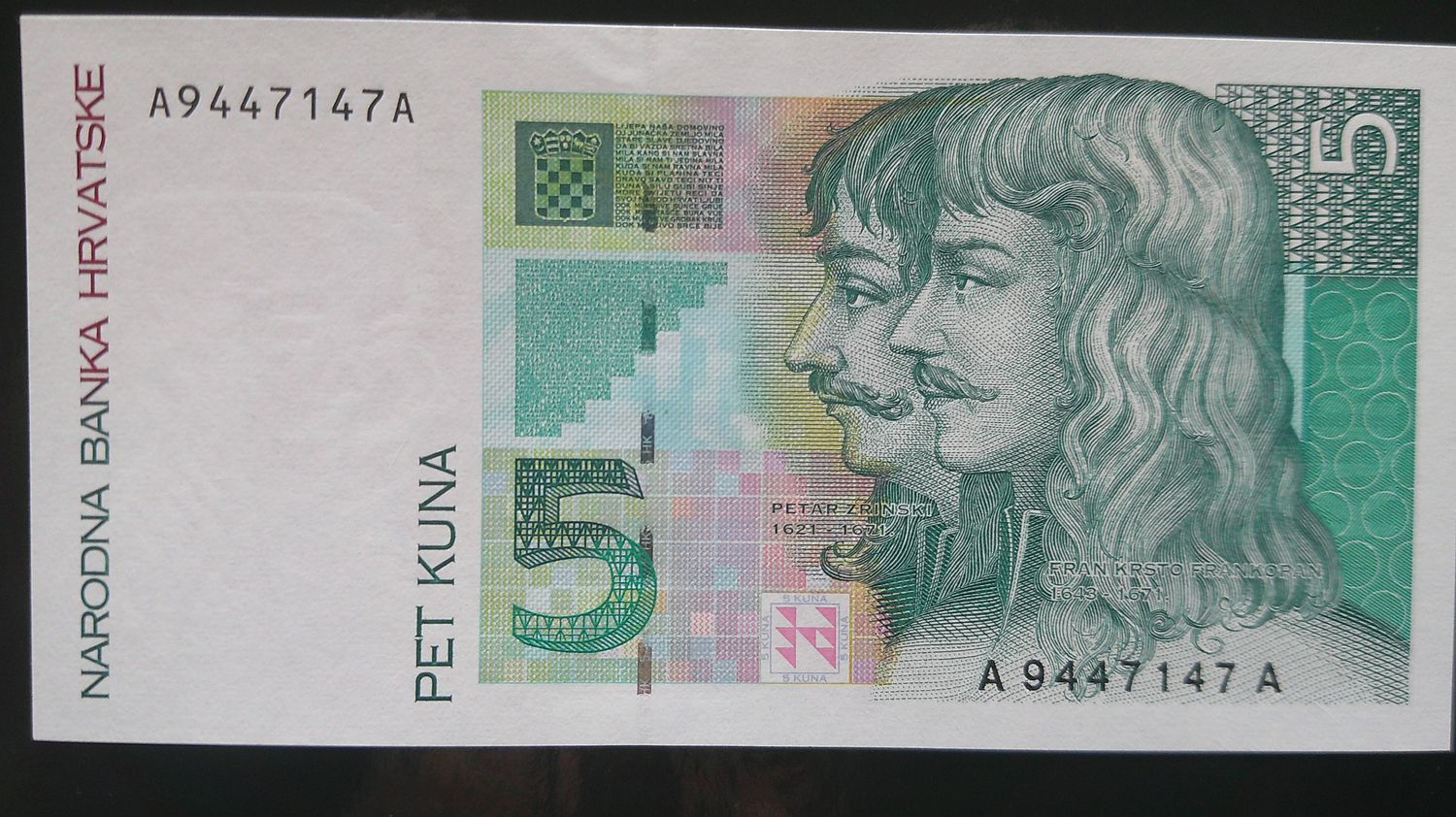Croatia 5 Kuna - 1993