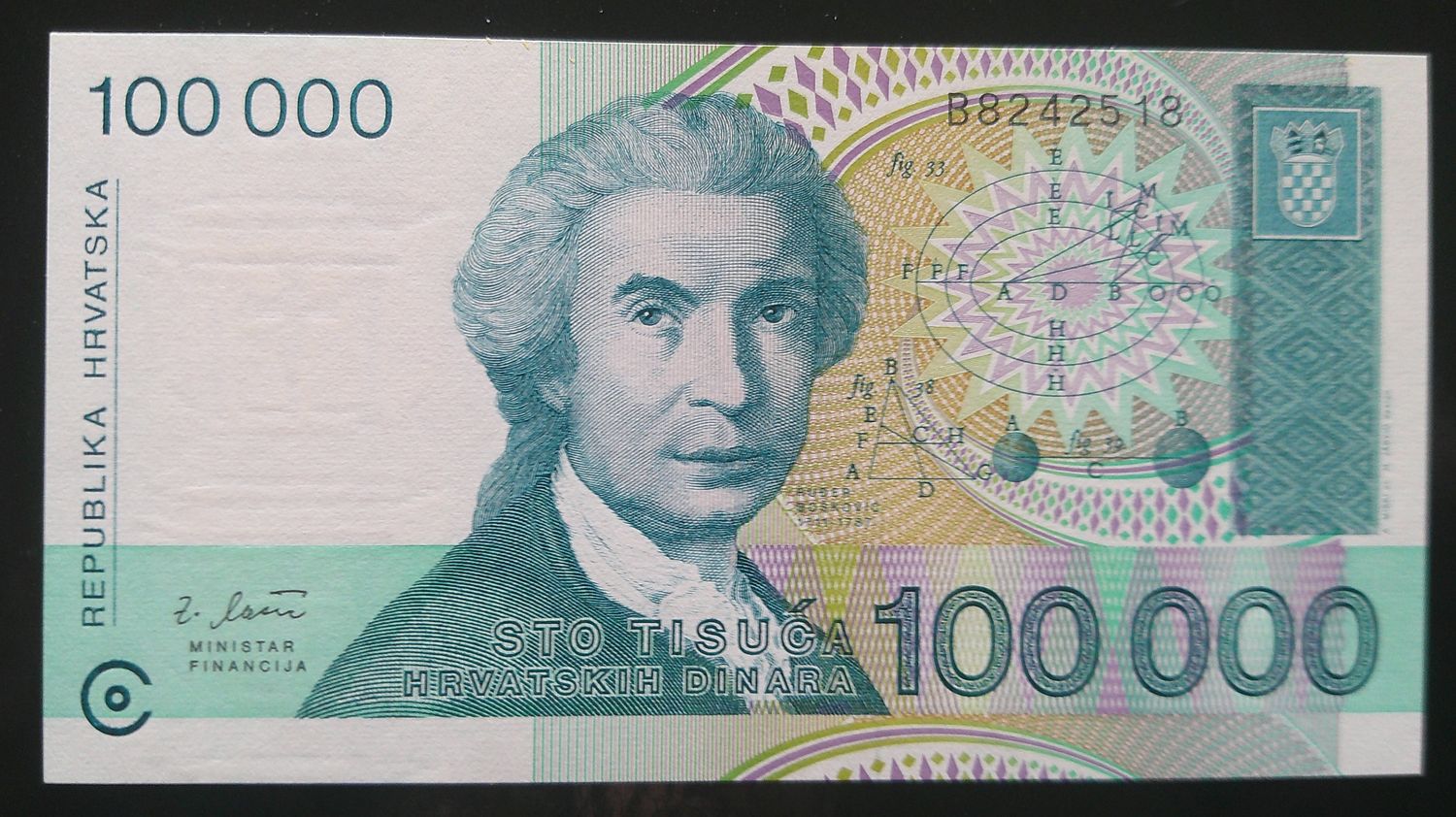 Croatia 100000 Dinara - 1993