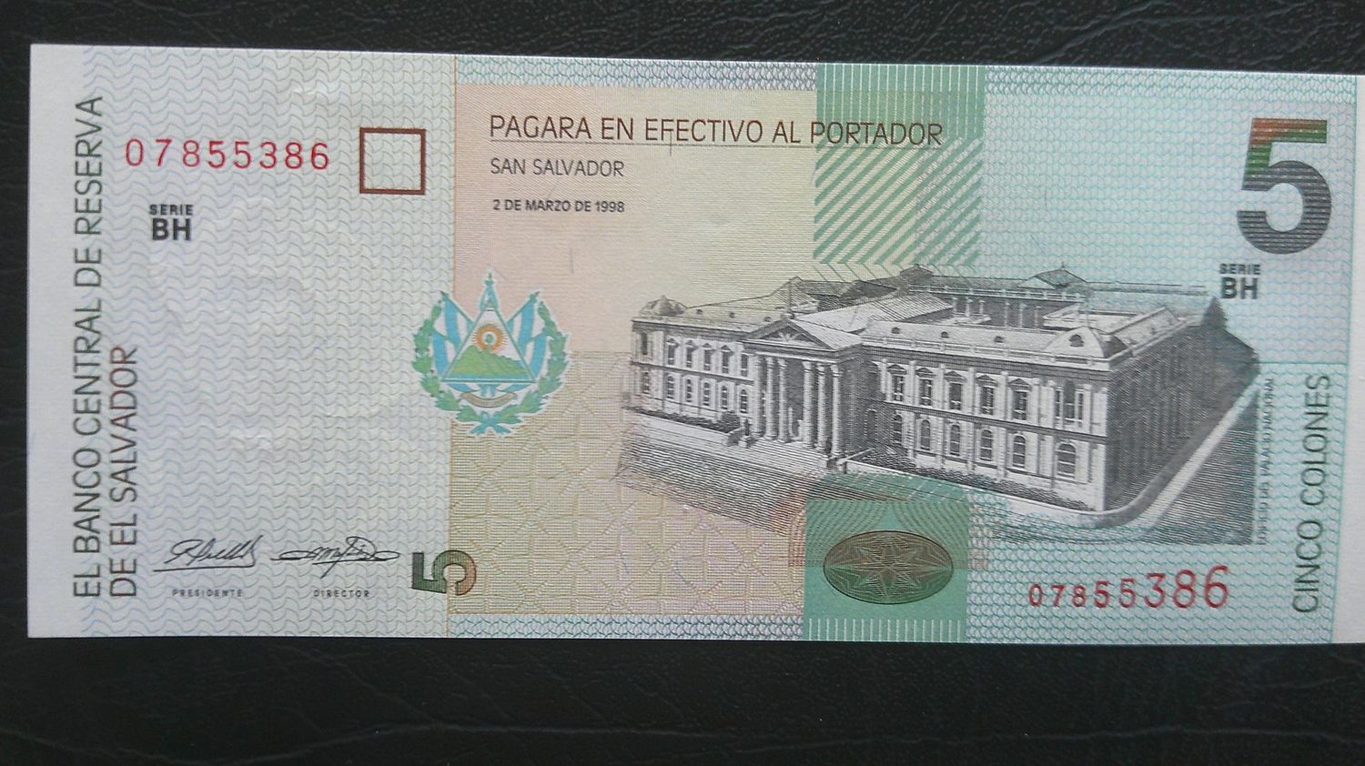 El Salvador 5 Colones - 1998