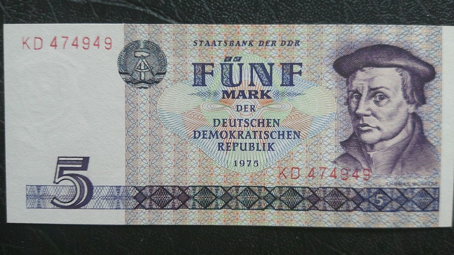 German Democratic Republic 5 Marks - 1975 German Democratic Republic 5 Marks - 1975