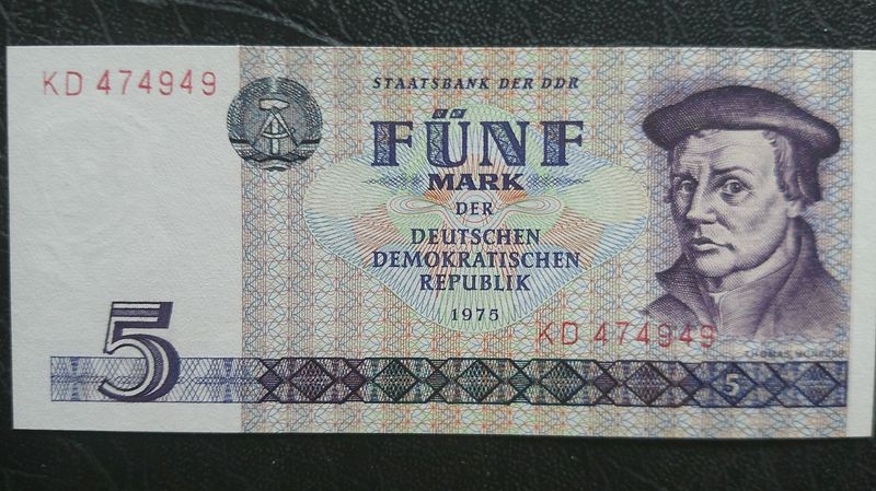 German Democratic Republic 5 Marks - 1975