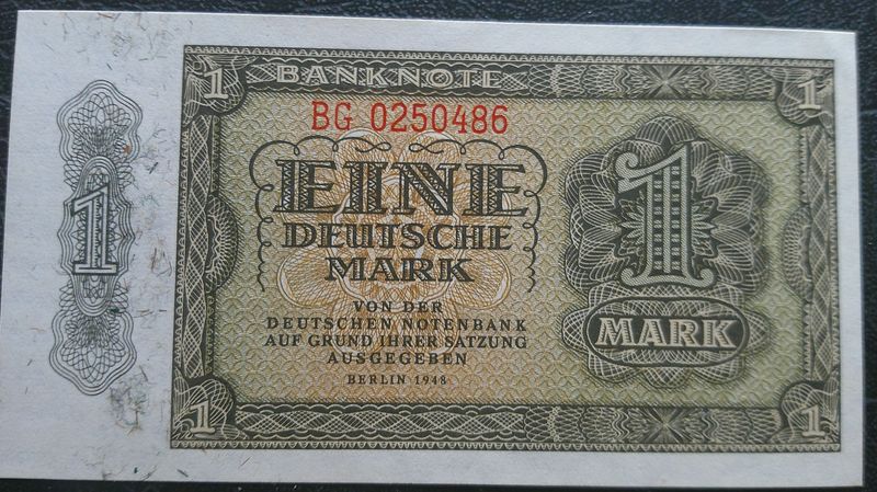 German Democratic Republic   1  Mark - 1948