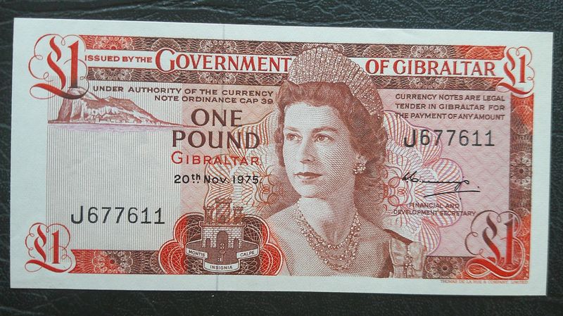 Gibraltar One Pound  - 1975