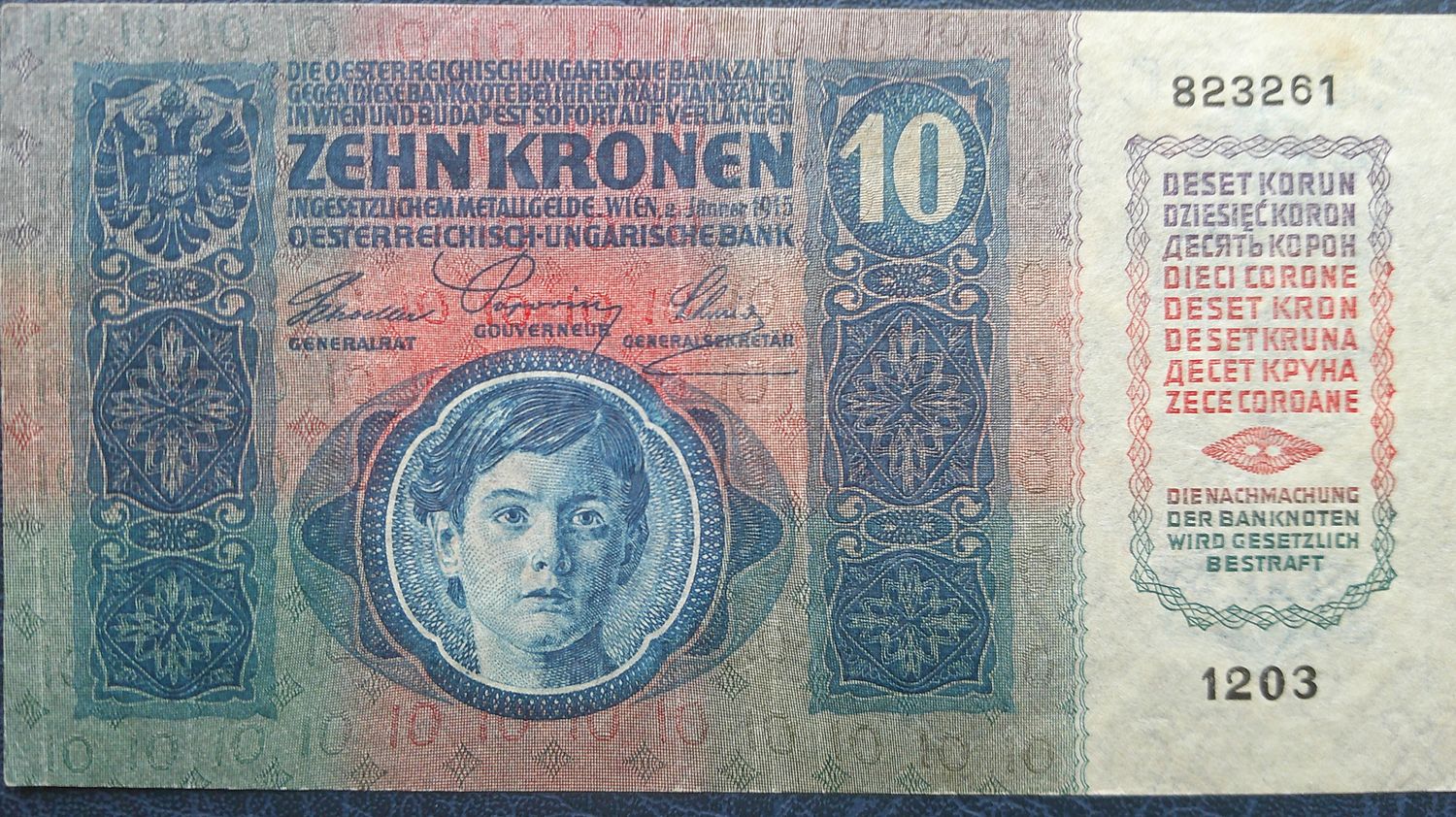 Hungary Tiz Korona - 1915