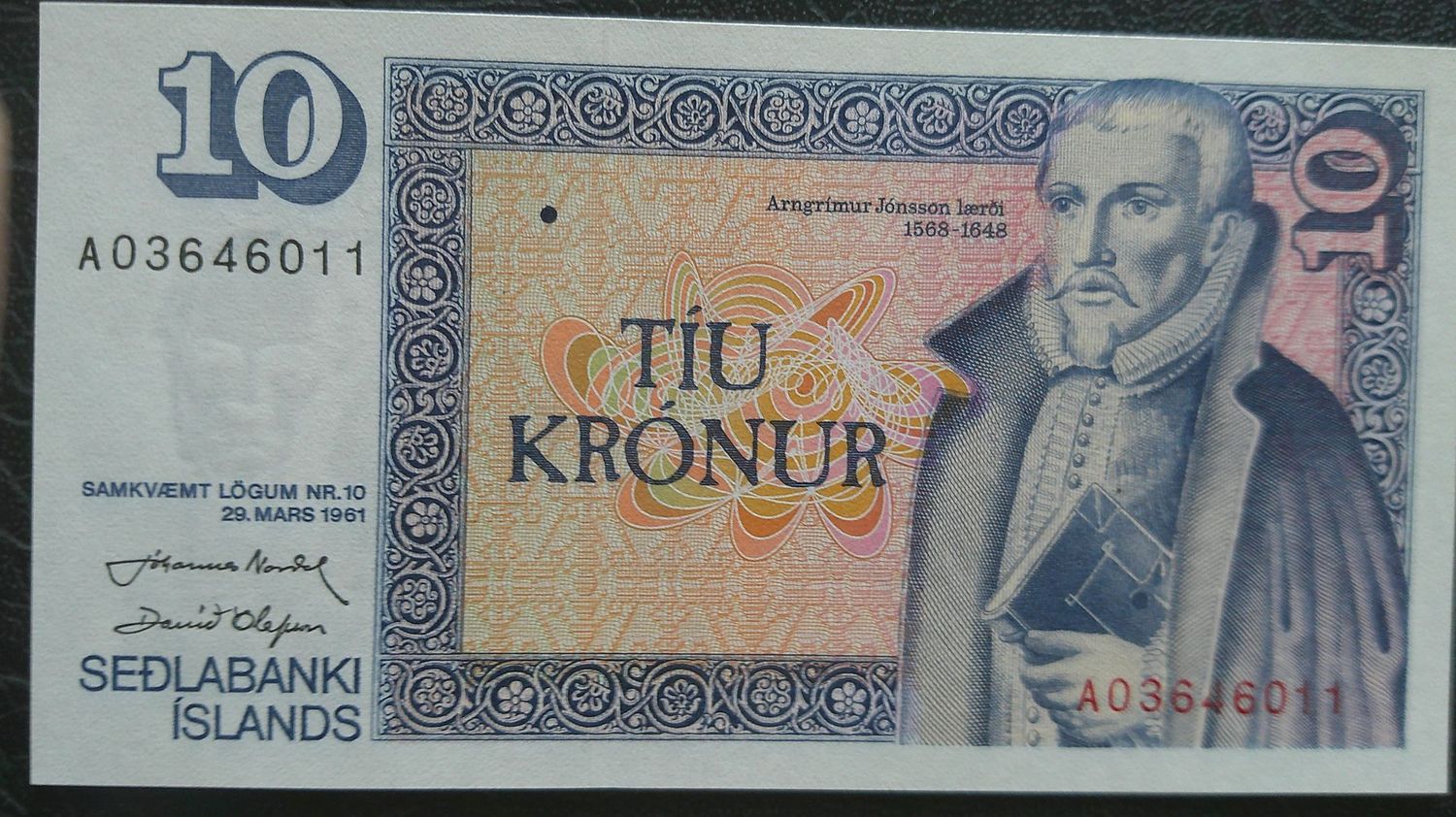 Iceland 10 Kronur - 1961