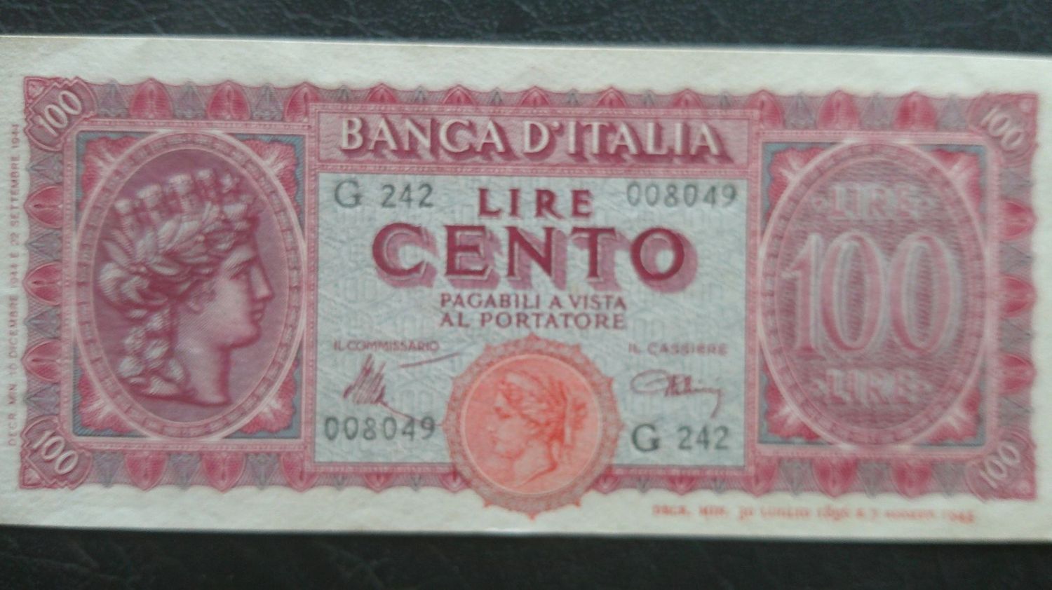 Italy 100 Lire - 1944