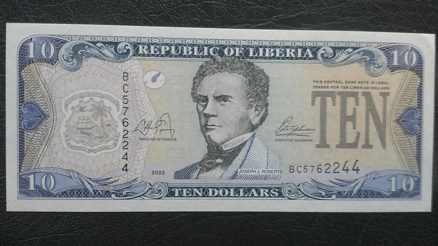 Liberia 10 Dollars - 2003