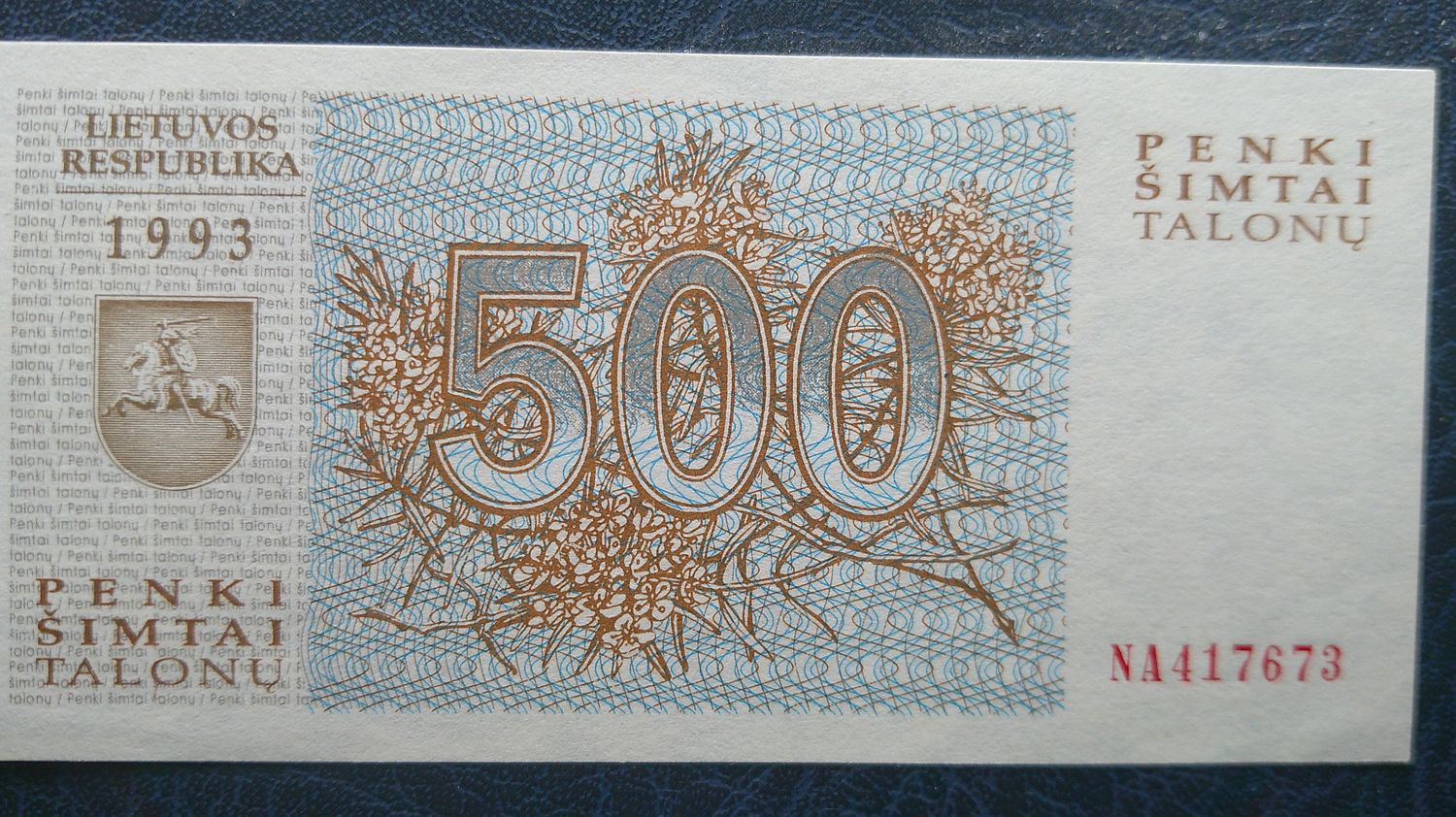 Lithuania 500 Talonu  -  1993