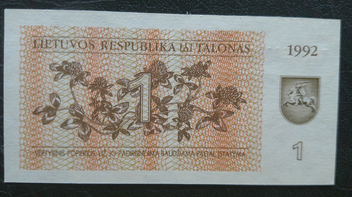 Lithuania 1 Talonas - 1992