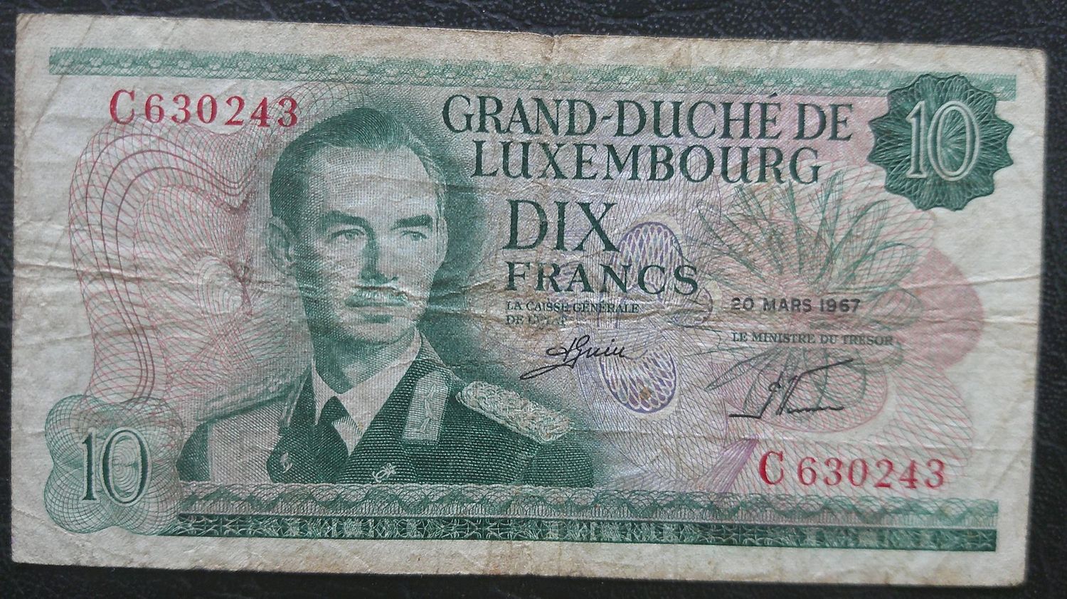 Luxembourg 10 Francs - 1967