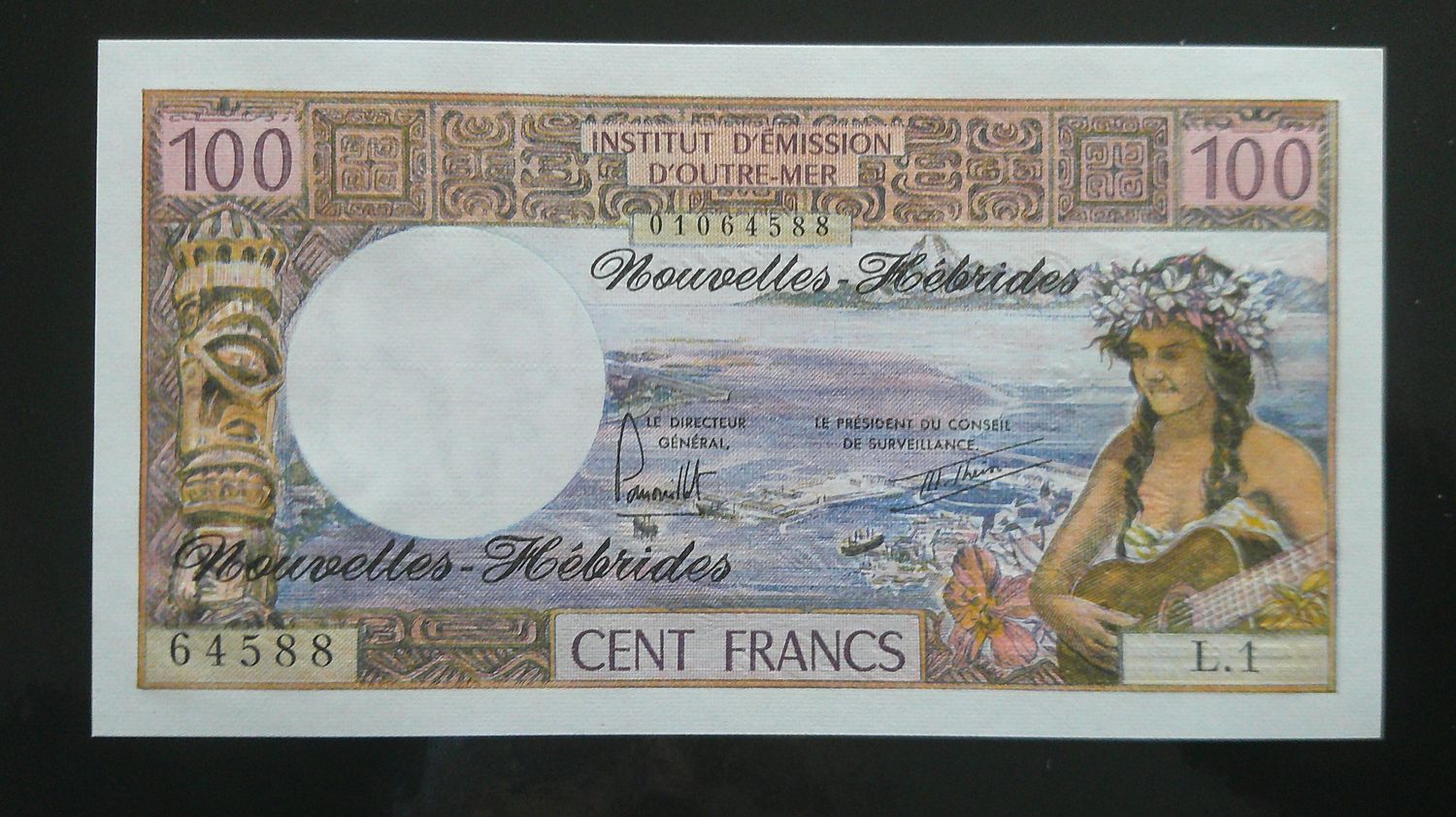 New Hebrides 100 Francs - 1977 New Hebrides 100 Francs - 1977