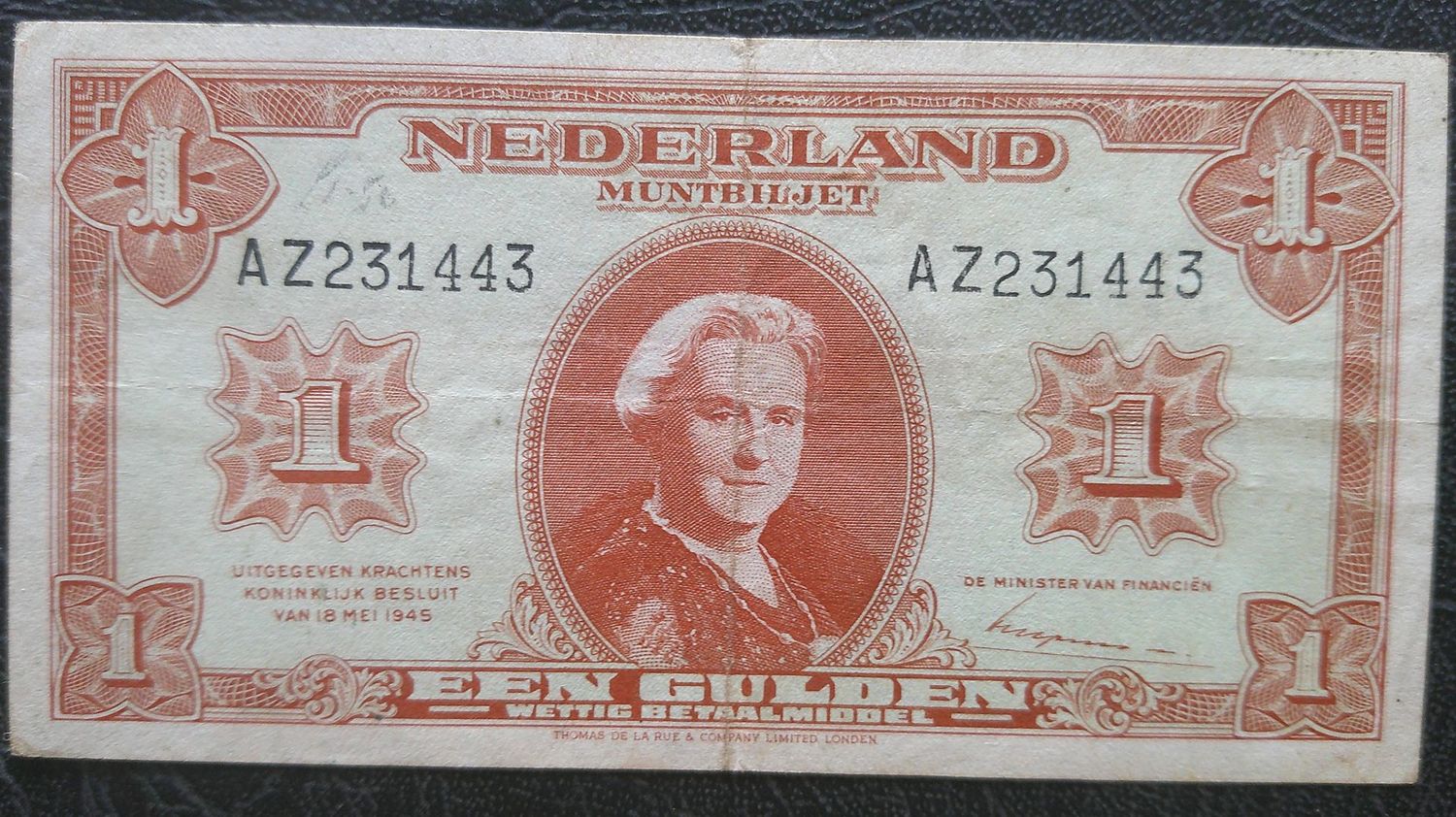 Netherlands 1 Gulden - 1945