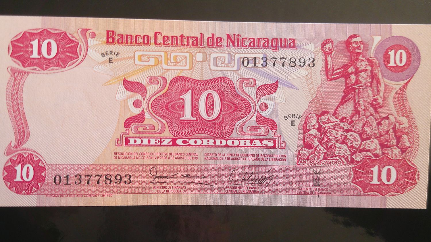Nicaragua 10 Cordobas  -  1979