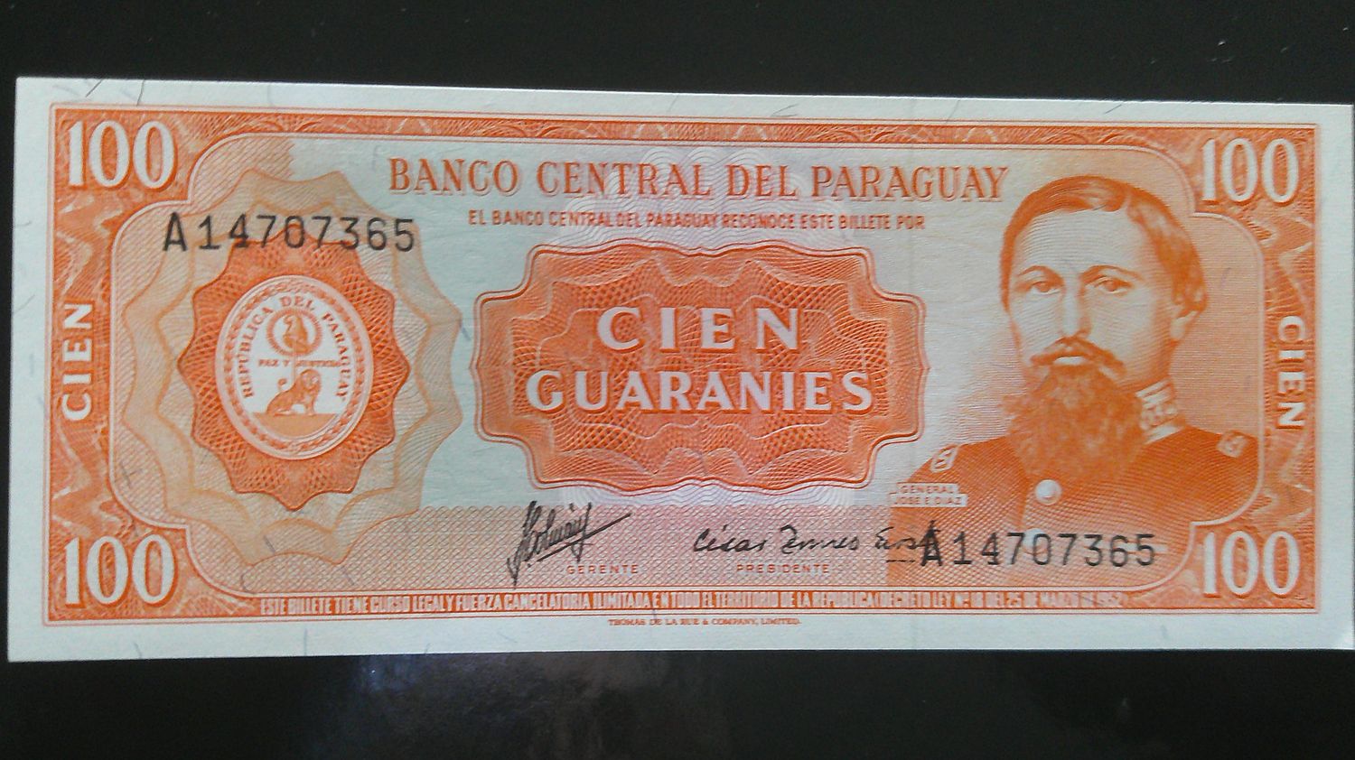 Paraguay 100 Guaranies - 1963