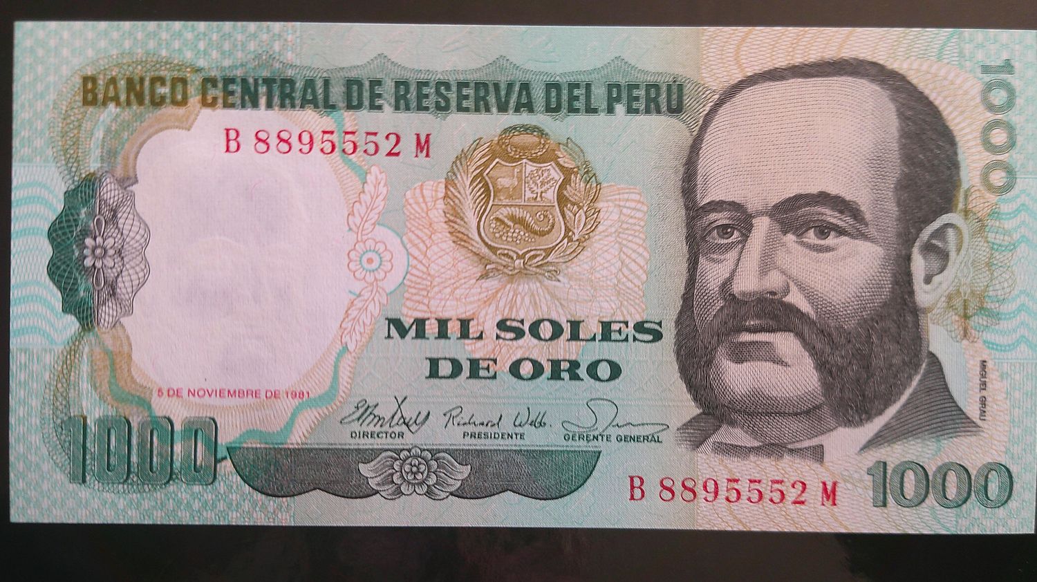 Peru 1000 Soles de Oro - 1981