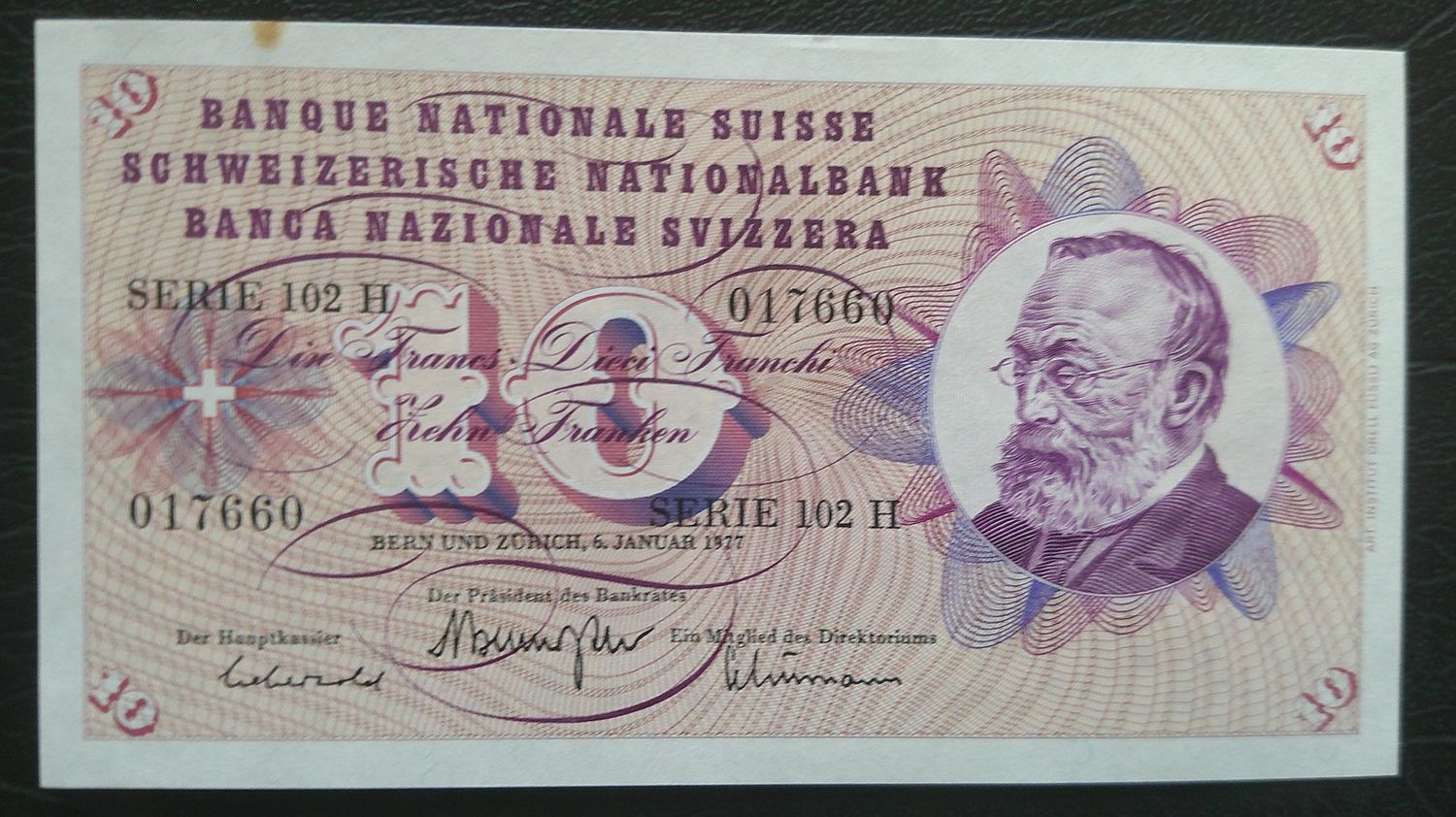 Switzerland 10 Francs - 1977