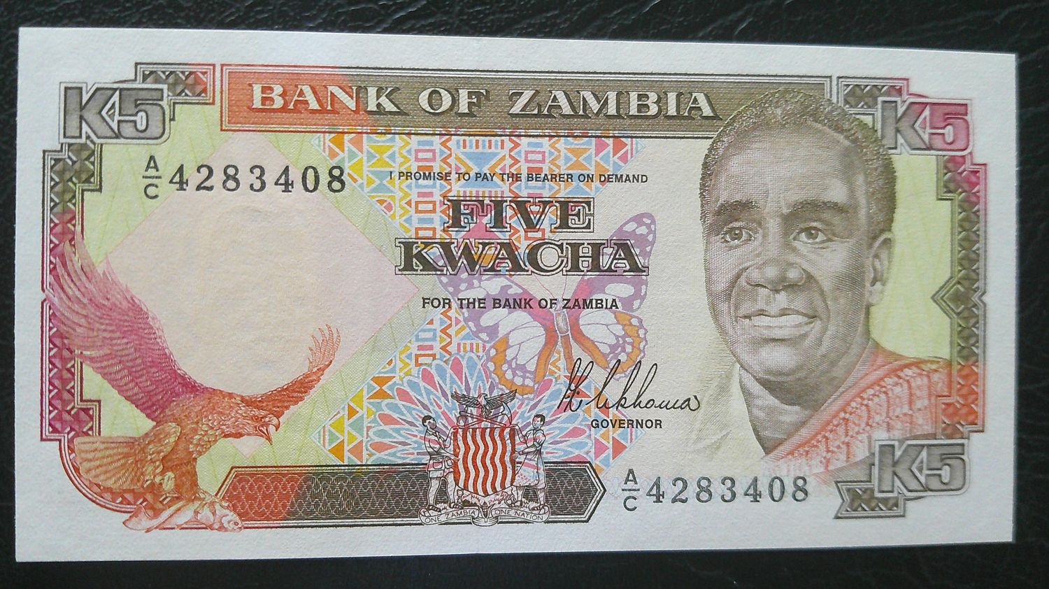 Zambia 5 Kwacha - 1989