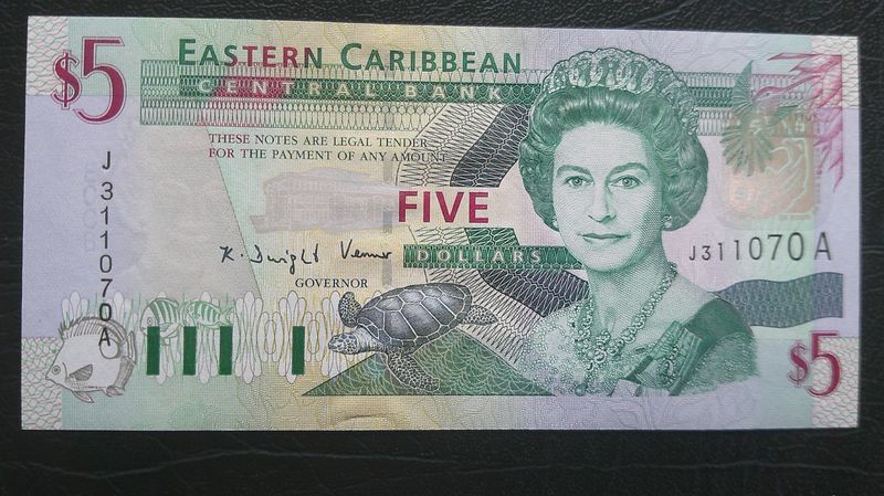 East Caribbean States 5 Dollars - 2003 Antigua