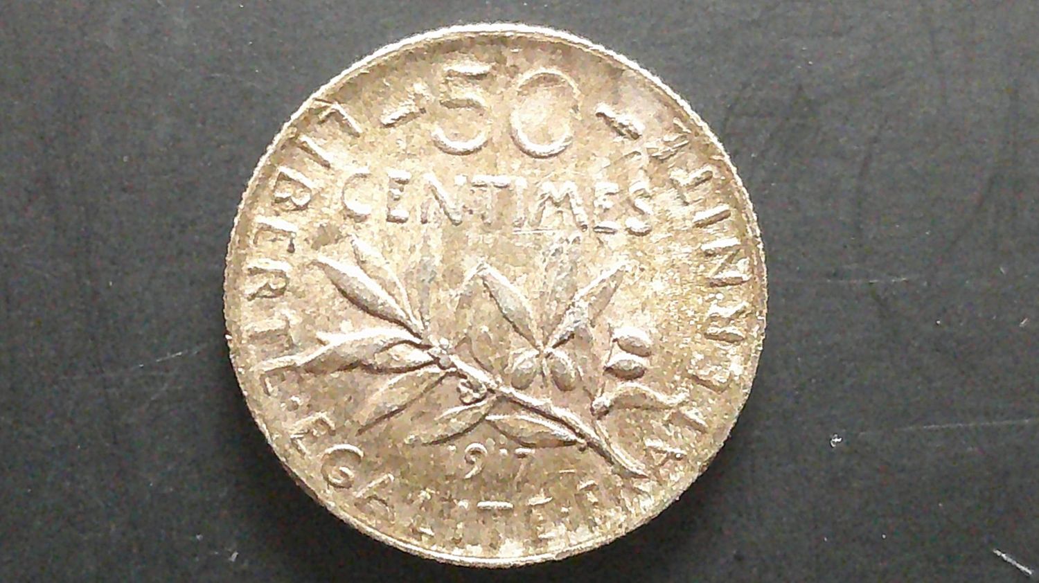 France 50 Centimes  -  1917