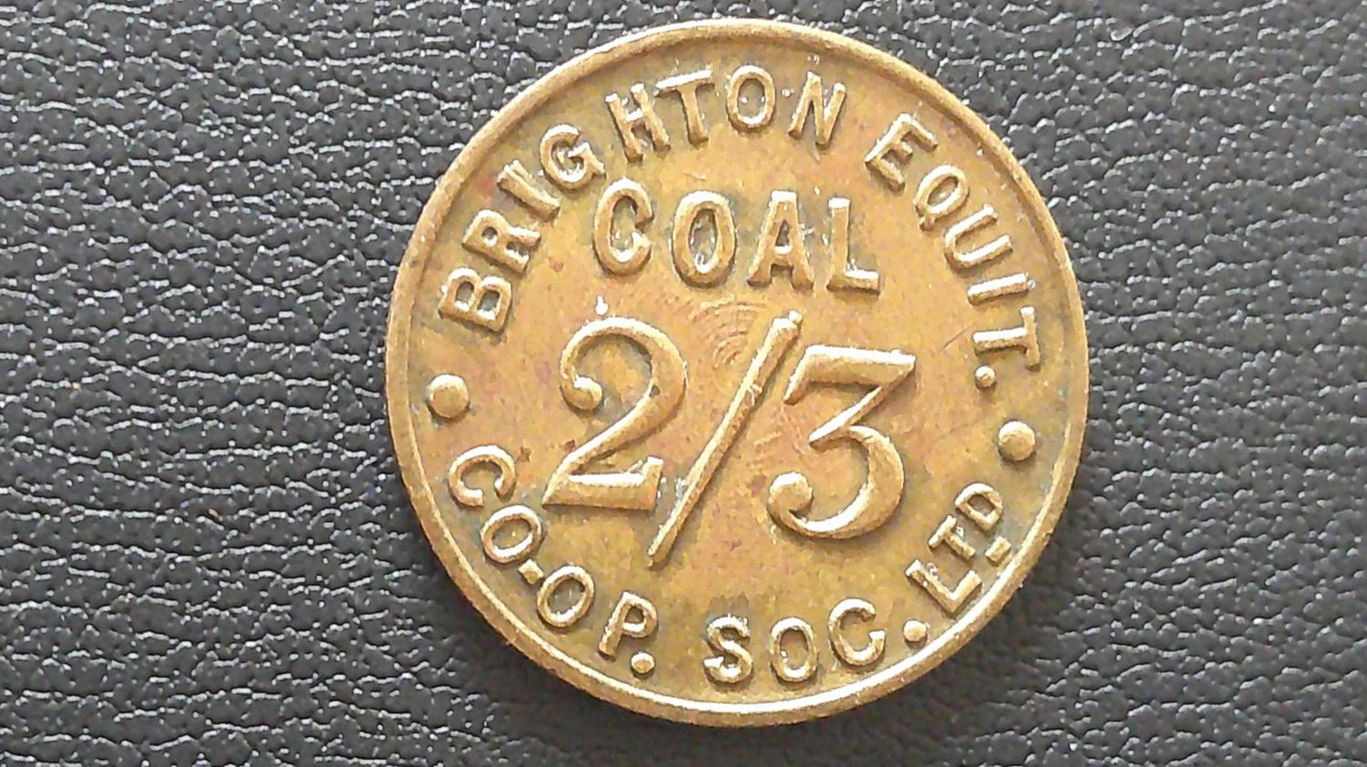 Brighton Equitable Coop Society Limited 2/3d Coal Token