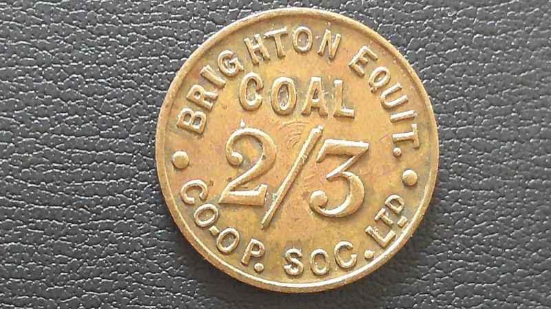 Brighton Equitable Coop Society Limited 2/3d Coal Token