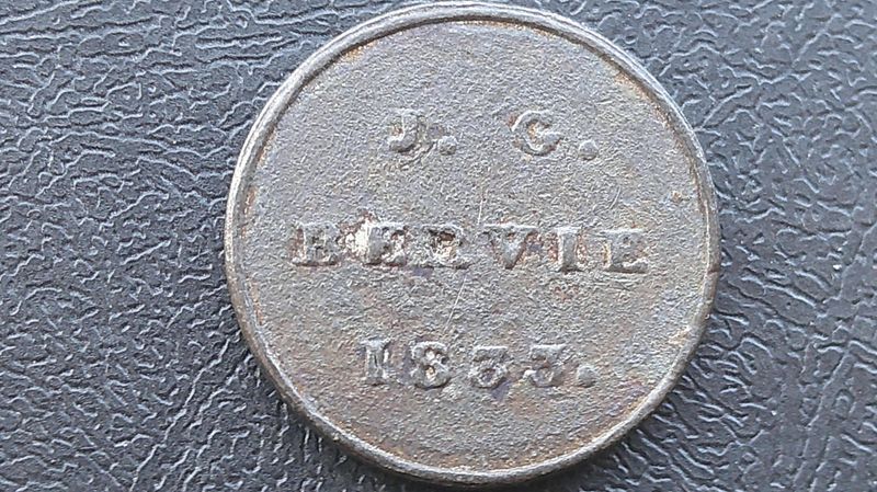 Communion Token Bervie - 1833
