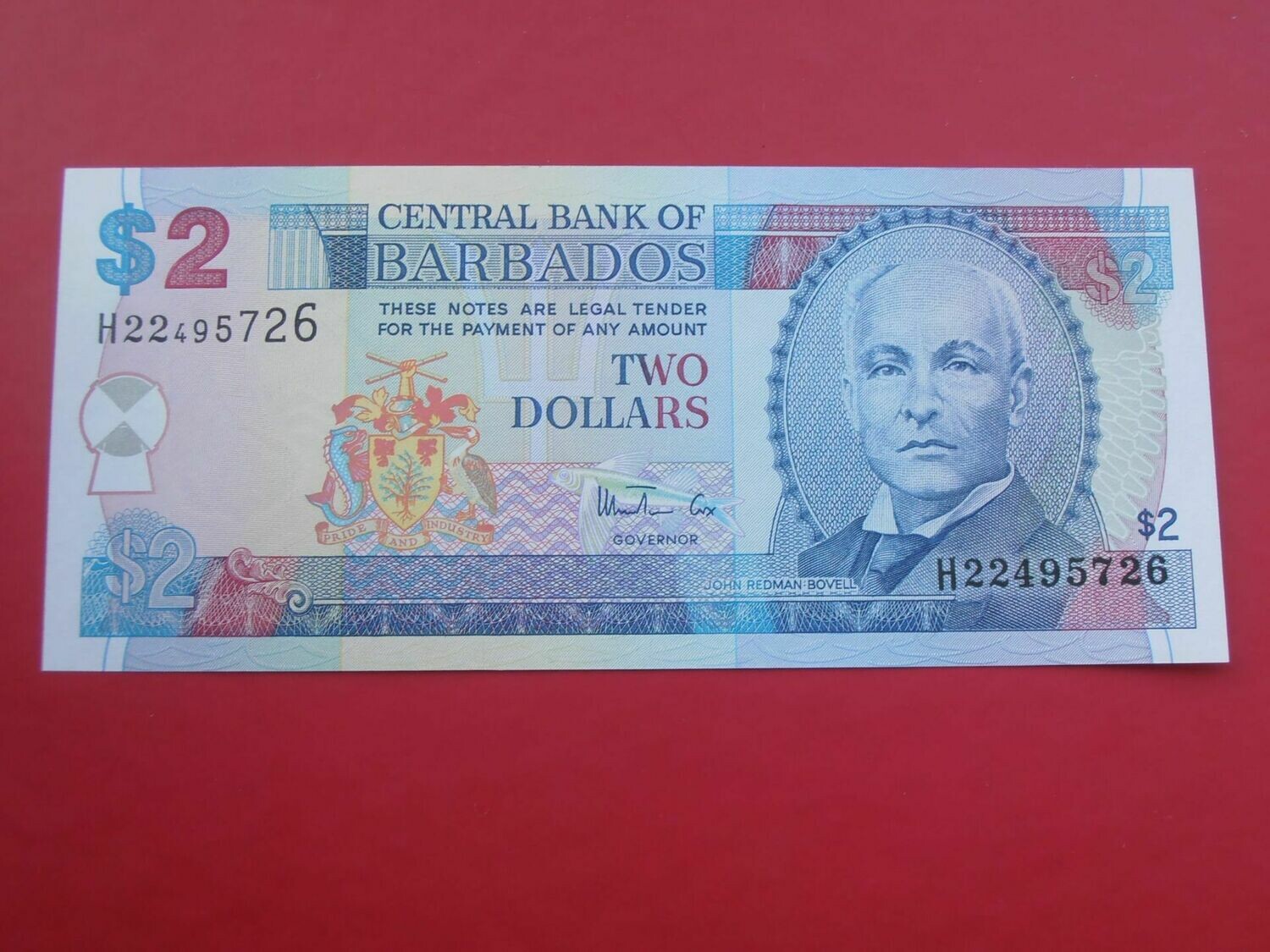 Barbados 2 Dollars  -  1998