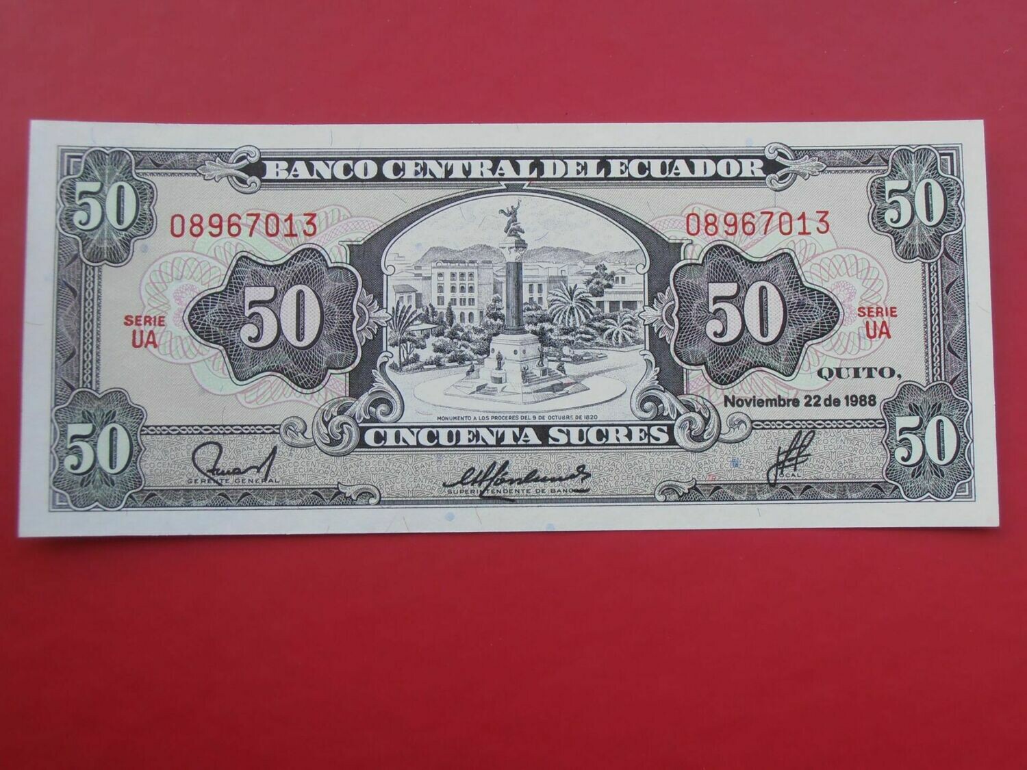Ecuador 50 Sucres  -  1984