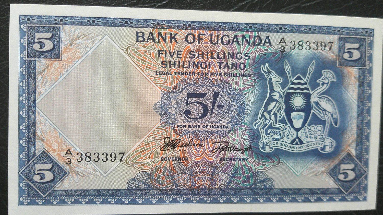 Uganda 5 Shillings - 1966