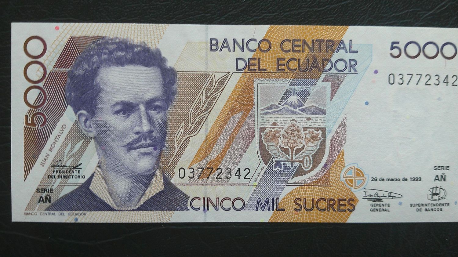 Ecuador 5000 Sucres  -  1999